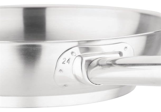 Vogue Stainless Steel Induction Frying Pan, 240mm