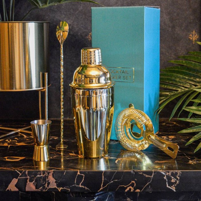 Madison Mayfair Classic Gold Cocktail Shaker Set